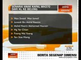 Senarai nama anak kapal MH370 dari KL ke Beijing