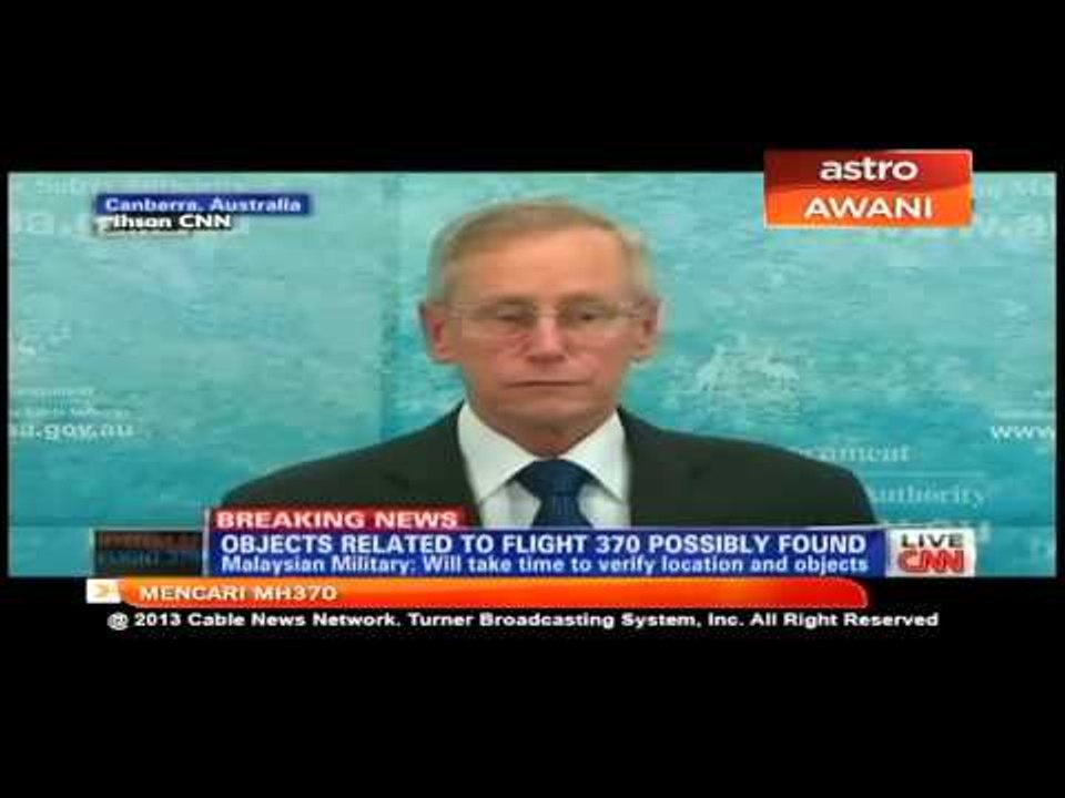 Objects related to missing flight possibly found