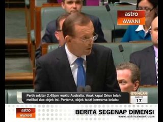 'Lokasi dua objek telah dikesan' - PM Australia