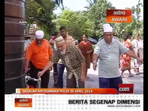 Bekalan air dijangka pulih 30 April 2014
