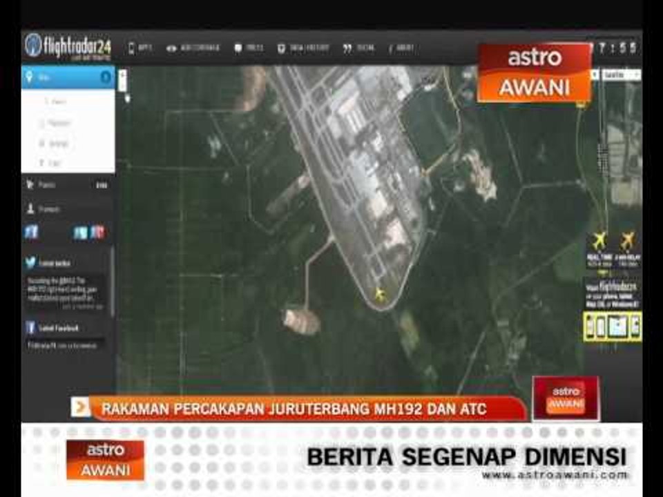 Recorded conversation between MH192 pilot and ATC