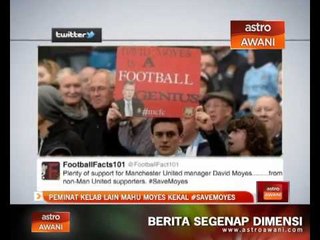 Peminat kelab lain mahu Moyes kekal, #savemoyes
