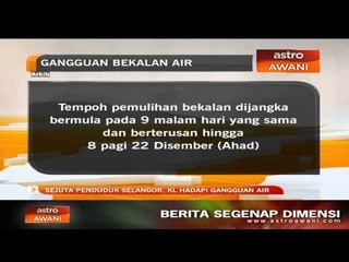 Sejuta penduduk Selangor, KL hadapi gangguan air