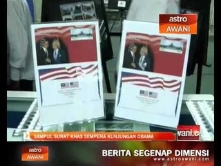 Sampul surat khas sempena kunjungan Obama