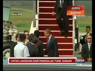 Presiden AS Barack Obama tiba di Malaysia