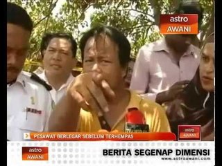 Pesawat berlegar sebelum terhempas