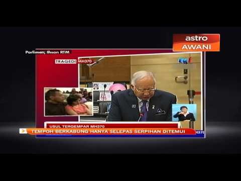 Tempoh berkabung hanya selepas serpihan ditemui