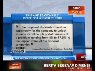 'Fair and reasonable' offer for Jobstreet Corp
