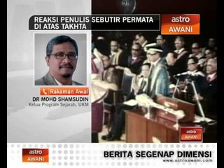 Reaksi penulis 'Sebutir Permata di atas Takhta'