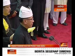 Perisytiharan Sultan Perak yang baru