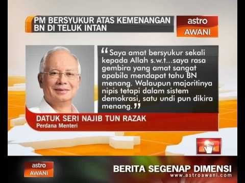 PM bersyukur atas kemenangan BN di Teluk Intan