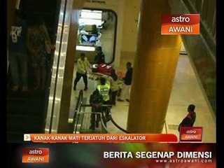 Kanak-kanak mati terjatuh dari eskalator