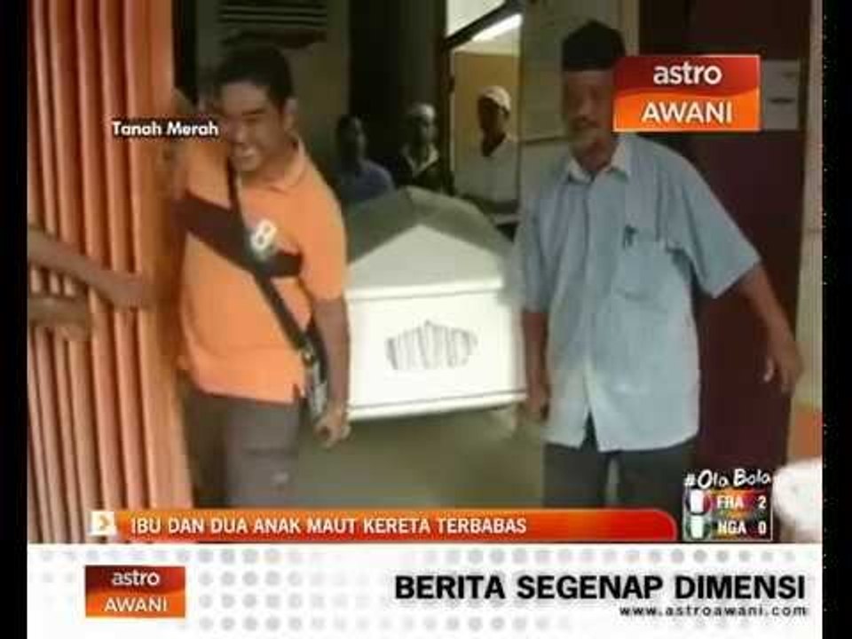 Ibu dan dua anak maut kereta terbabas