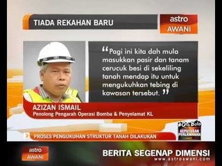 Proses pengukuhan struktur tanah dilakukan