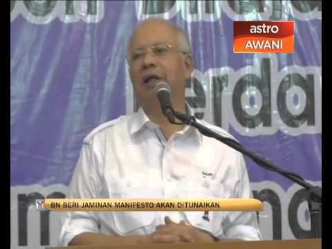 'BN beri jaminan manifesto tertunai' - Najib