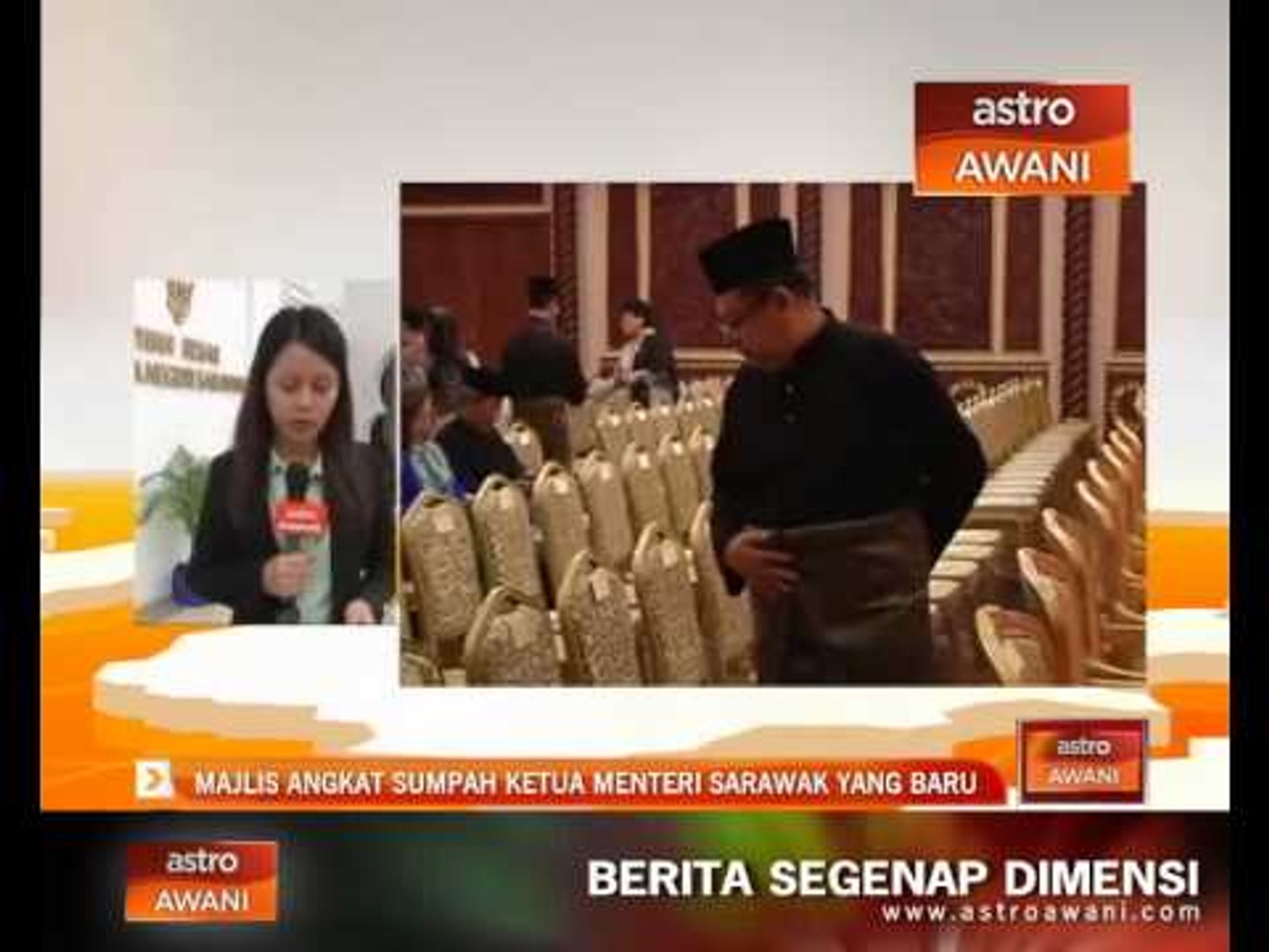 Majlis Angkat Sumpah Ketua Menteri Sarawak Yang Baru Video Dailymotion