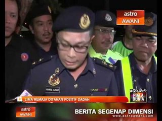 5 remaja ditahan positif dadah