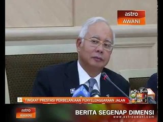 Tingkat prestasi perbelanjaan penyelenggaraan jalan