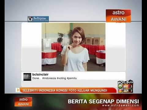 Selebriti Indonesia kongsi foto keluar mengundi