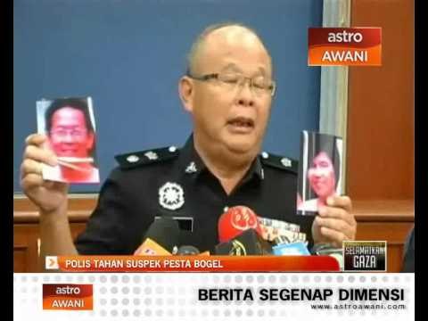Polis tahan suspek pesta bogel