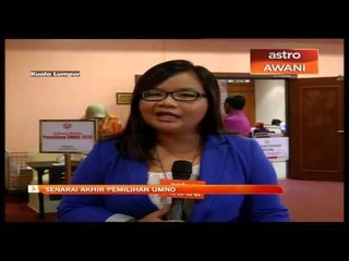 Senarai akhir pemilihan UMNO