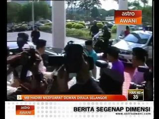 MB Khalid hadiri mesyuarat Dewan Diraja Selangor