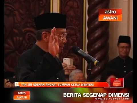 Tan Sri Adenan angkat sumpah Ketua Menteri