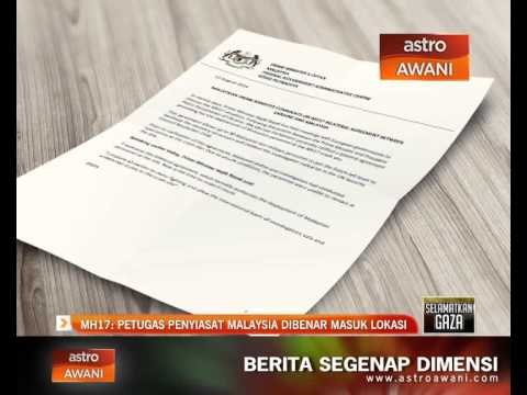 MH17 : Petugas penyiasat Malaysia