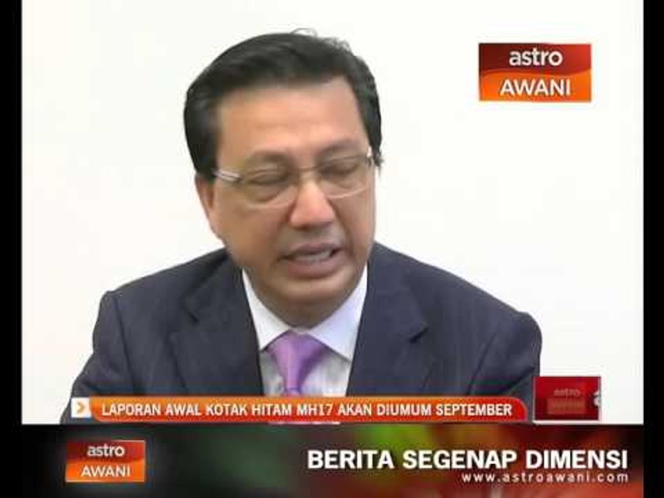 Laporan awal kotak hitam MH17 diumum September