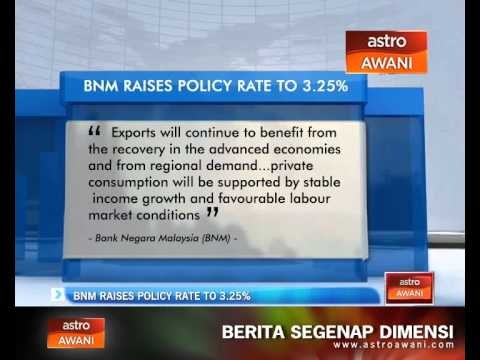 BNM raises policy rate to 3.25%