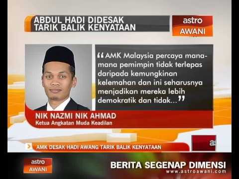 AMK desak Hadi Awang tarik balik kenyataan