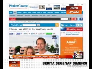 MH370: Pelayar dakwa nampak pesawat terbakar