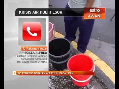 90 peratus bekalan air pulih pada Isnin