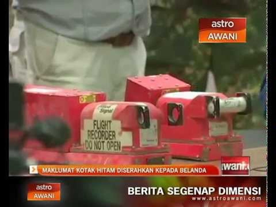 Maklumat kotak hitam diserah kepada Belanda