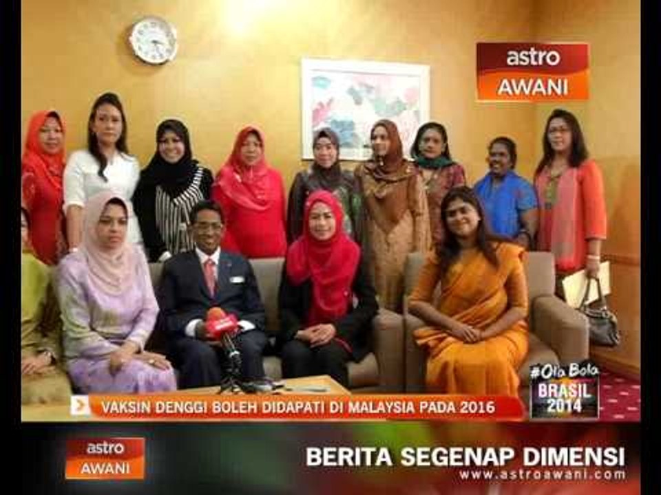 Vaksin Denggi didapati di Malaysia mulai 2016
