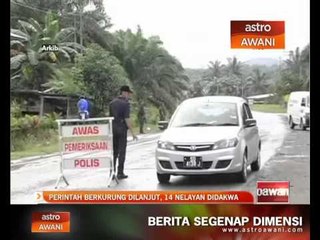 Perintah berkurung hingga 2 September,14 nelayan didakwa