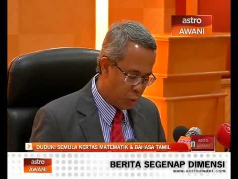 Duduki semula kertas Matematik & Bahasa Tamil