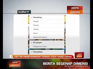 Twitter umum kemaskini terbaru pada fungsi carian