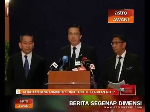 Kerajaan gesa komuniti dunia tuntut keadilan MH17