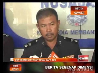 Dua beradik ditahan tikam bapa tiri