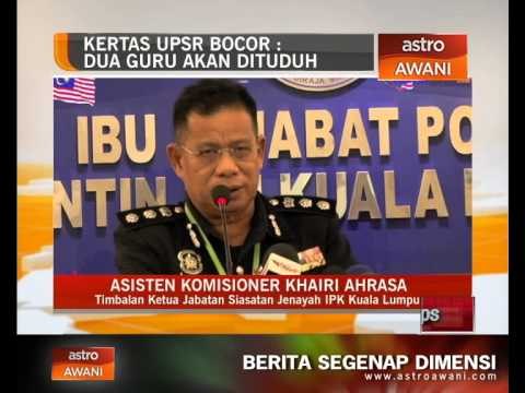 Kertas UPSR bocor : Dua guru akan dituduh