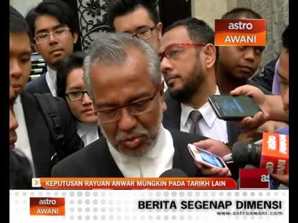 Keputusan rayuan Anwar mungkin pada tarikh lain