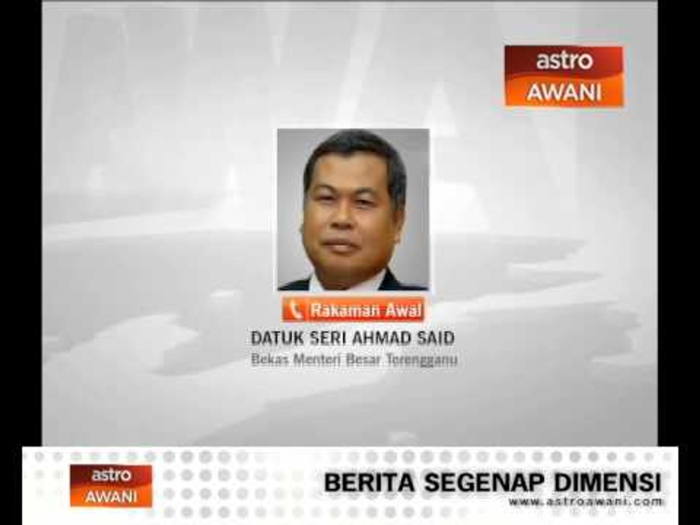 Reaksi Bekas Menteri Besar Terengganu Video Dailymotion