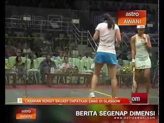 Cabaran sengit skuasy dapatkan emas di Glasgow