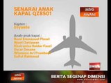 Senarai anak kapal QZ8501 AirAsia Indonesia