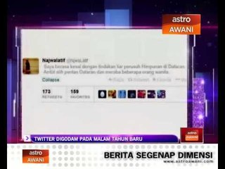 Twitter digodam pada malam tahun baru
