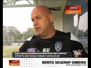 JDT's Coach Bojan Hodak Optimistic Ahead of Match Against Sime Darby ⚽