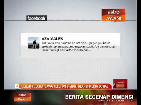 Benar pelajar bawa telefon bimbit, reaksi media sosial