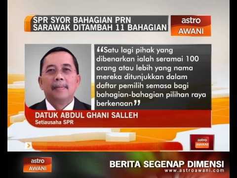 SPR syor bahagian PRN Sarawak ditambah 11 bahagian