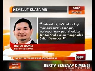 PKR akui belum terima surat sokongan PAS